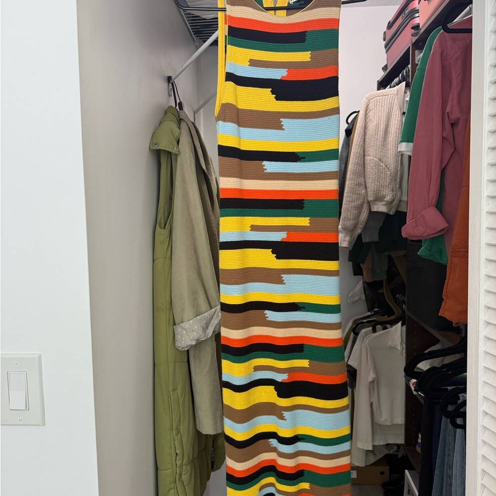Alice + Olivia Colorful Striped Maxi Dress